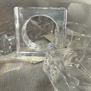 Elegant Clear Square Napkin Rings
